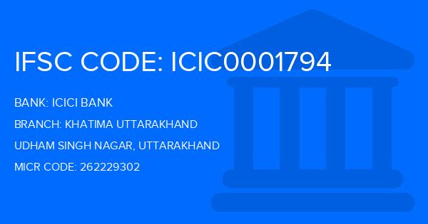 Icici Bank Khatima Uttarakhand Branch IFSC Code