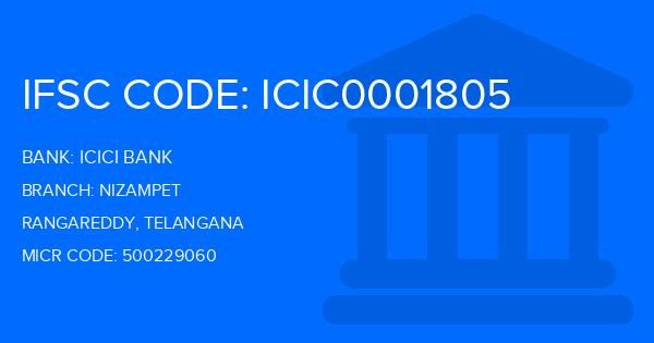 Icici Bank Nizampet Branch IFSC Code