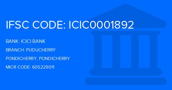 Icici Bank Puducherry Branch IFSC Code