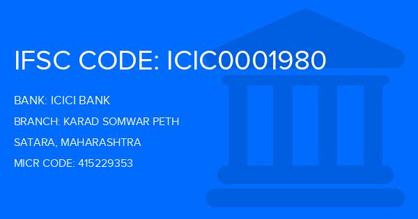 Icici Bank Karad Somwar Peth Branch IFSC Code