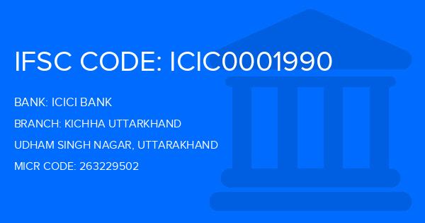 Icici Bank Kichha Uttarkhand Branch IFSC Code