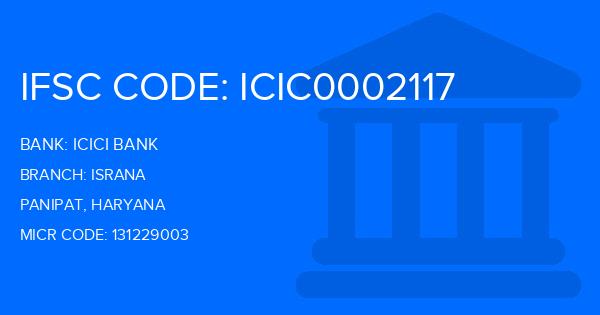 Icici Bank Israna Branch IFSC Code