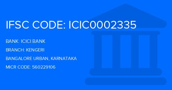 Icici Bank Kengeri Branch IFSC Code