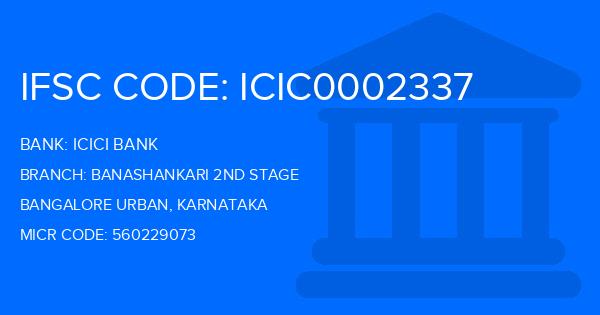 Icici Bank Banashankari 2Nd Stage Branch IFSC Code