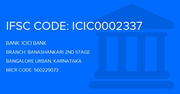 Icici Bank Banashankari 2Nd Stage Branch IFSC Code