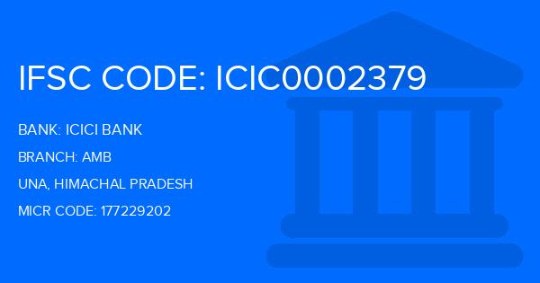 Icici Bank Amb Branch IFSC Code