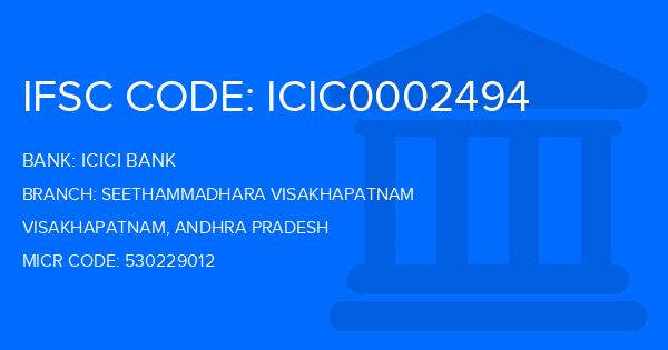 Icici Bank Seethammadhara Visakhapatnam Branch IFSC Code
