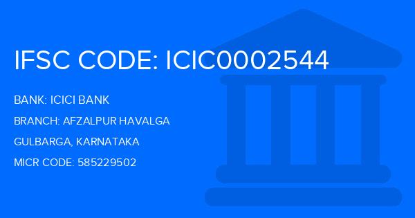 Icici Bank Afzalpur Havalga Branch IFSC Code