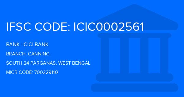 Icici Bank Canning Branch IFSC Code