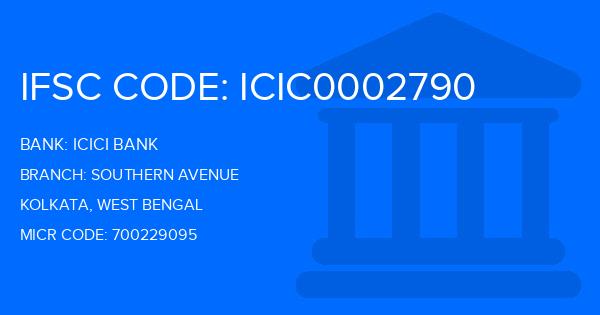 Icici Bank Southern Avenue Branch IFSC Code