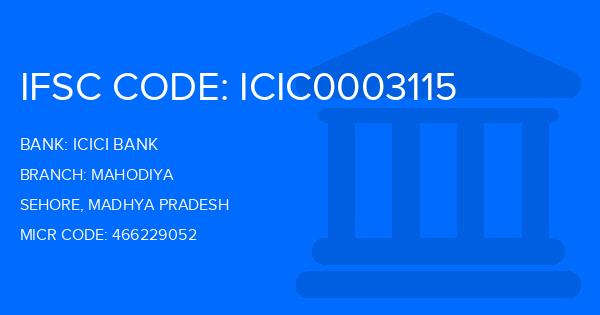 Icici Bank Mahodiya Branch IFSC Code