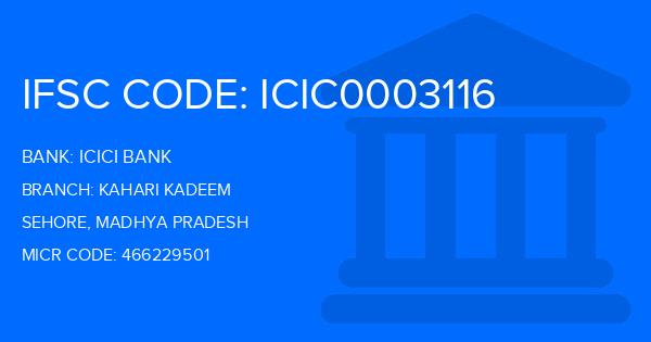 Icici Bank Kahari Kadeem Branch IFSC Code