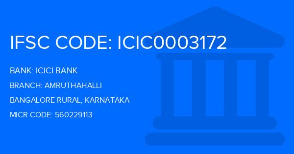 Icici Bank Amruthahalli Branch IFSC Code
