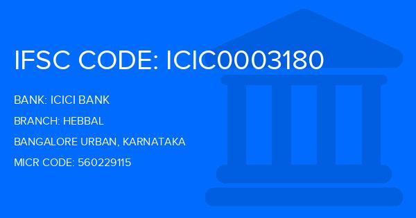 Icici Bank Hebbal Branch IFSC Code