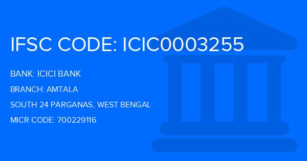 Icici Bank Amtala Branch IFSC Code