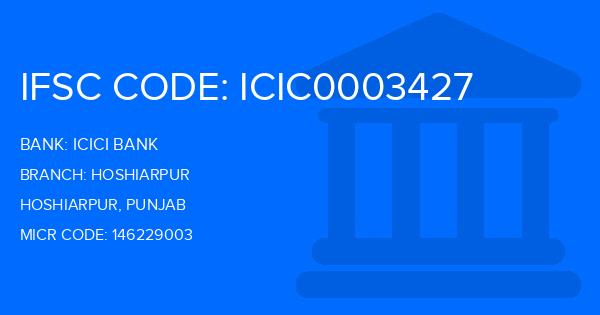 Icici Bank Hoshiarpur Branch IFSC Code