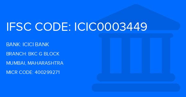 Icici Bank Bkc G Block Branch IFSC Code