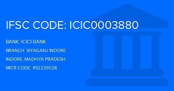 Icici Bank Siyaganj Indore Branch IFSC Code