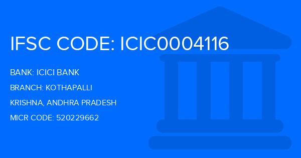 Icici Bank Kothapalli Branch IFSC Code