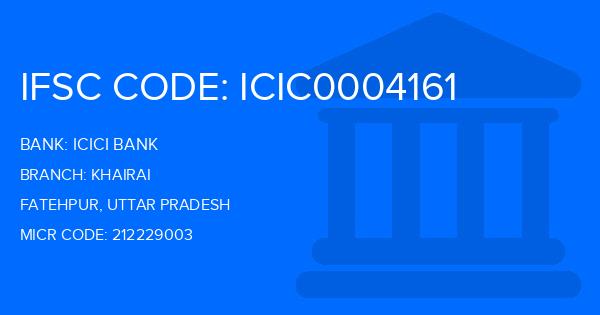 Icici Bank Khairai Branch IFSC Code