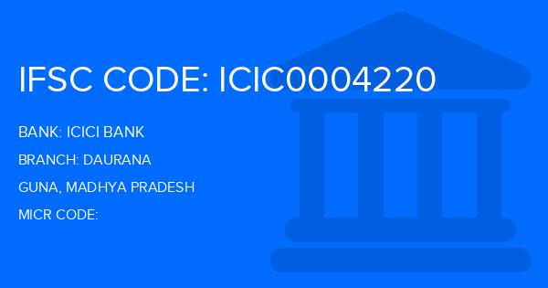 Icici Bank Daurana Branch IFSC Code