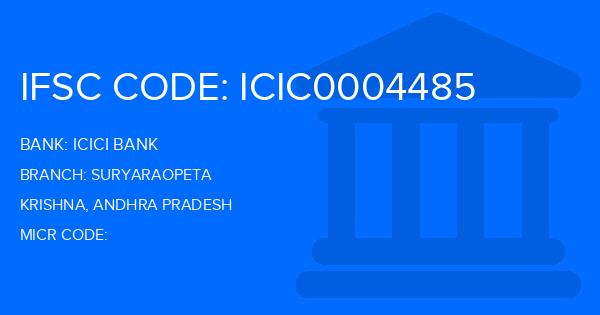 Icici Bank Suryaraopeta Branch IFSC Code