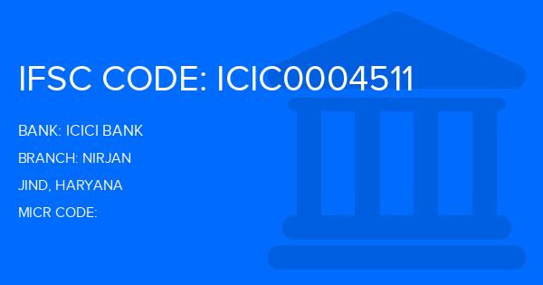 Icici Bank Nirjan Branch IFSC Code