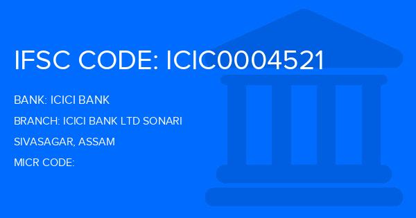Icici Bank Icici Bank Ltd Sonari Branch IFSC Code