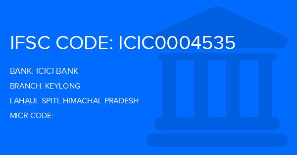 Icici Bank Keylong Branch IFSC Code