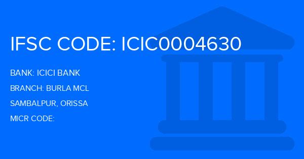 Icici Bank Burla Mcl Branch IFSC Code