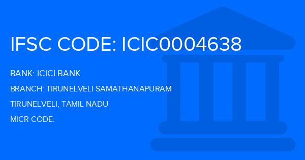 Icici Bank Tirunelveli Samathanapuram Branch IFSC Code