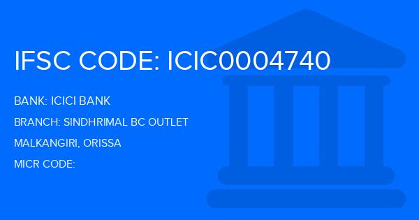 Icici Bank Sindhrimal Bc Outlet Branch IFSC Code