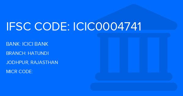 Icici Bank Hatundi Branch IFSC Code