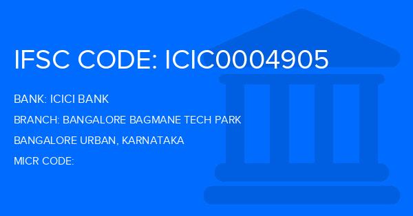 Icici Bank Bangalore Bagmane Tech Park Branch IFSC Code