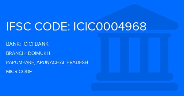 Icici Bank Doimukh Branch IFSC Code