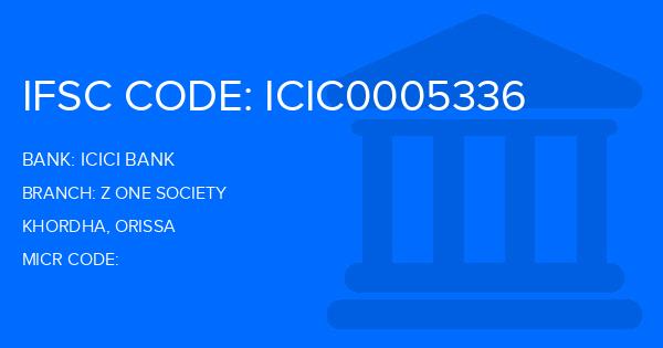 Icici Bank Z One Society Branch IFSC Code
