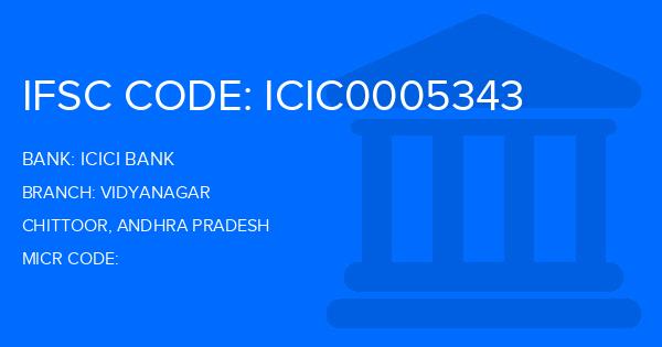 Icici Bank Vidyanagar Branch IFSC Code