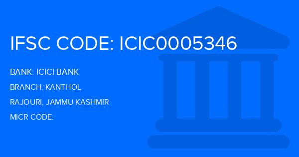 Icici Bank Kanthol Branch IFSC Code