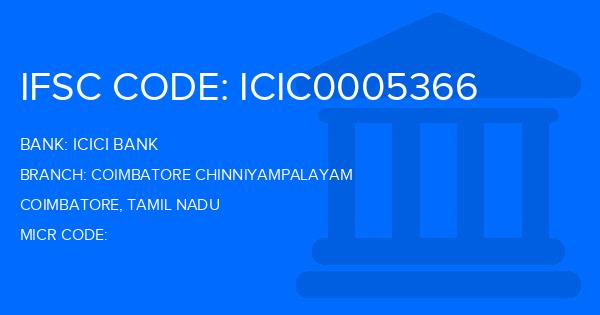Icici Bank Coimbatore Chinniyampalayam Branch IFSC Code