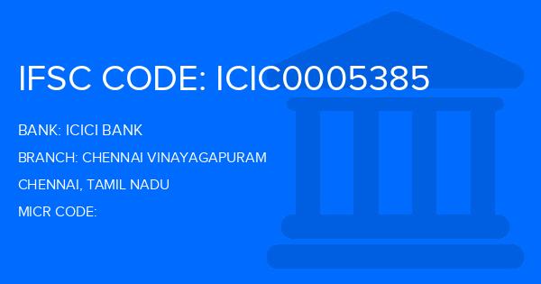 Icici Bank Chennai Vinayagapuram Branch IFSC Code