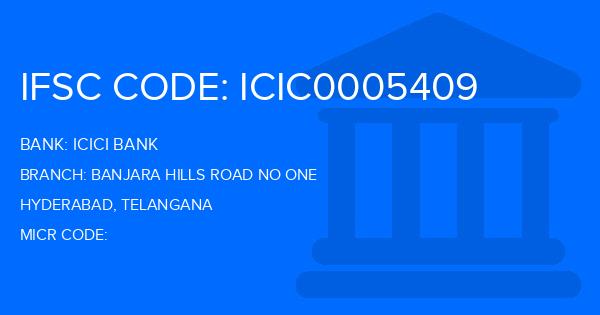 Icici Bank Banjara Hills Road No One Branch IFSC Code
