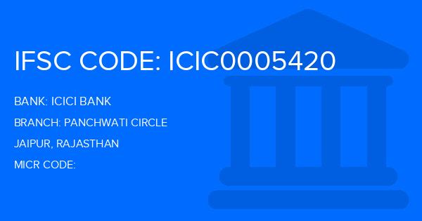 Icici Bank Panchwati Circle Branch IFSC Code