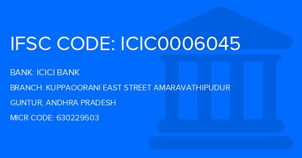 Icici Bank Kuppaoorani East Street Amaravathipudur Branch IFSC Code