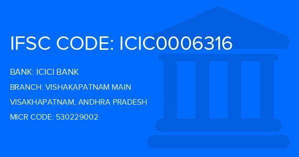 Icici Bank Vishakapatnam Main Branch IFSC Code