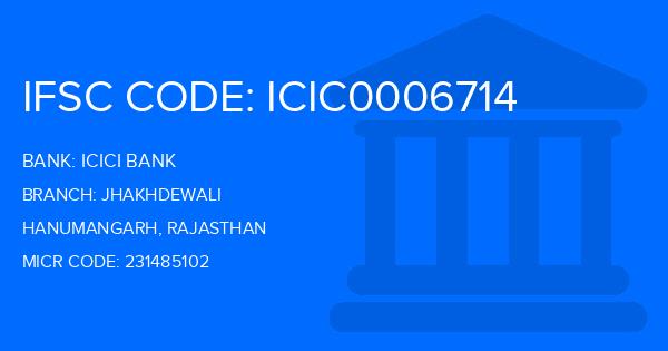 Icici Bank Jhakhdewali Branch IFSC Code