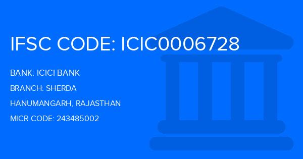 Icici Bank Sherda Branch IFSC Code