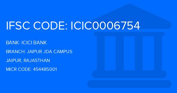 Icici Bank Jaipur Jda Campus Branch IFSC Code