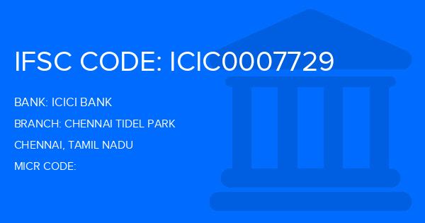Icici Bank Chennai Tidel Park Branch IFSC Code