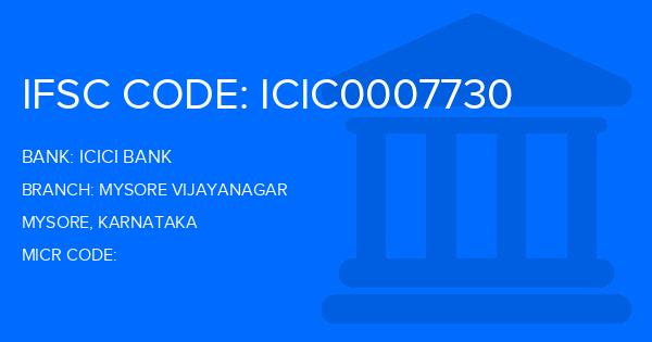 Icici Bank Mysore Vijayanagar Branch IFSC Code