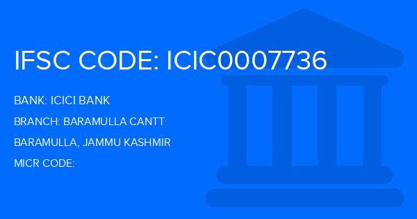 Icici Bank Baramulla Cantt Branch IFSC Code